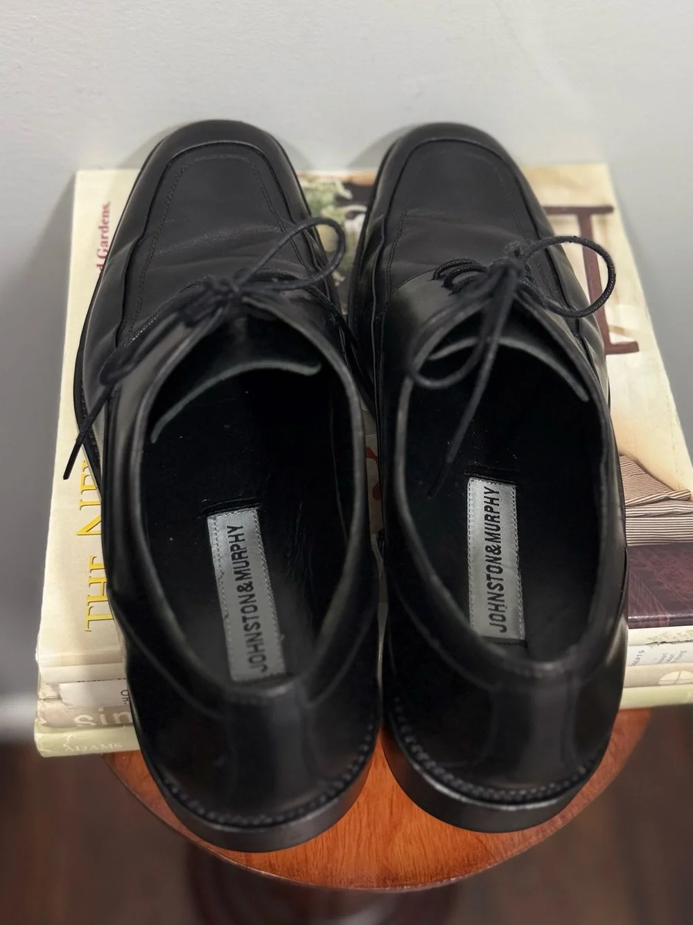 Steve Madden Black Leather Lace-Up Derby Shoes